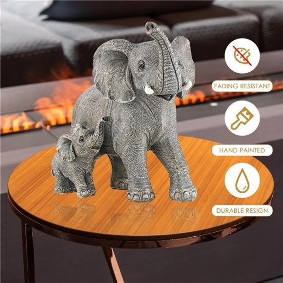 Mom Gifts - Elephant Gifts Women - Home Decor Office Bookshelf TV Stand Living - Picture 2 of 13